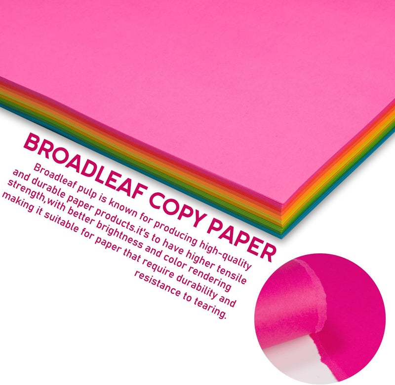 Magecubiku Colored Print&Copy Paper 8.5x11 Inches,180 Sheets 6 Colors Pastel A4 Printer Paper 20 lb/90GSM Colored Multipurpose Computer Pastel Paper for Office Printer School Cutting DIY Kids - Image 5